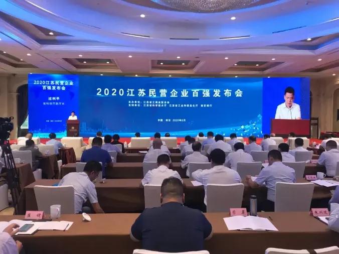 伟德国际1949官网入选2020江苏民营企业创新100强
